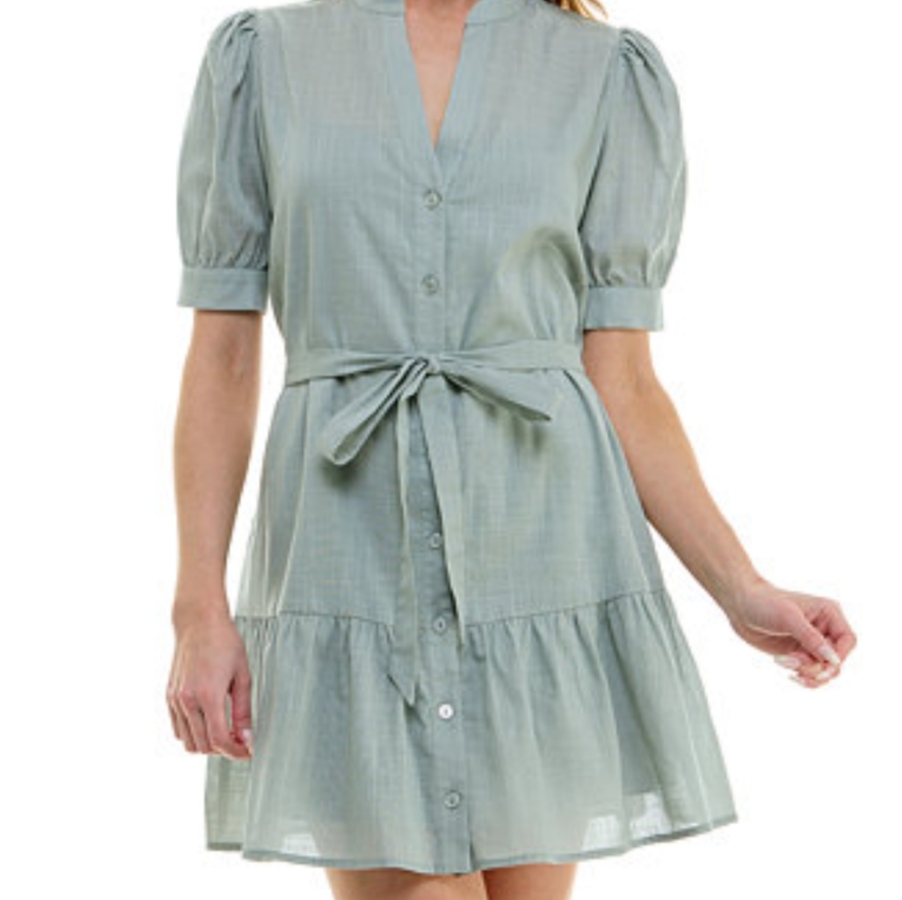 B. Darlin V-neck lined cotton dress jr. 5/6